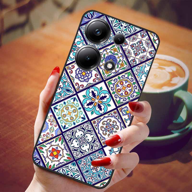 For Redmi Note 13 Pro 4G Case Flower 3D Relief Silicon Soft Phone Back Cover for Xiaomi Redmi Note13 Pro 4G Protection Shell TPU