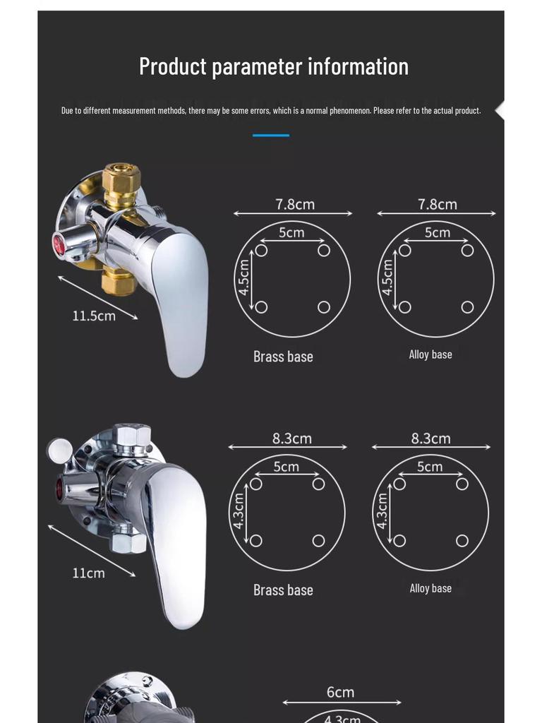 Exposed Shower Mixer Valve with Hot/Cold Faucet and Shower Head for Solar Heaters