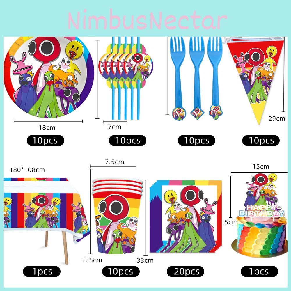 Праздничные принадлежности Roblox Rainbow Friends для незабываемого празднования дня рождения