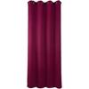 Blackout Curtain - Plain Sand Effect - 100% Polyester - 140 X 260 Cm - Burgundy Red