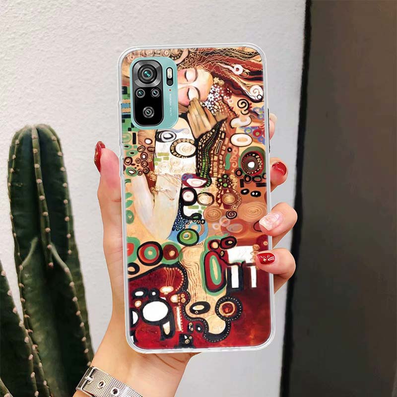 Поцелуй Густава Климта Дизайн Для Чехла Телефона Xiaomi Redmi Note 14 13 12 11 Pro Plus 14S 12S 11S 11E 11T 10S 10 9S Fundas Cover Coqu