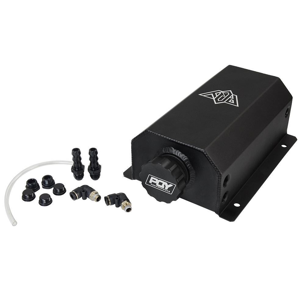 PQY Универсальный 2-литровый литой моторный маслоуловитель для топлива и газа, сапун, бутылка для охлаждающей жидкости, расширительный бачок для радиатора PQY-TK55BK