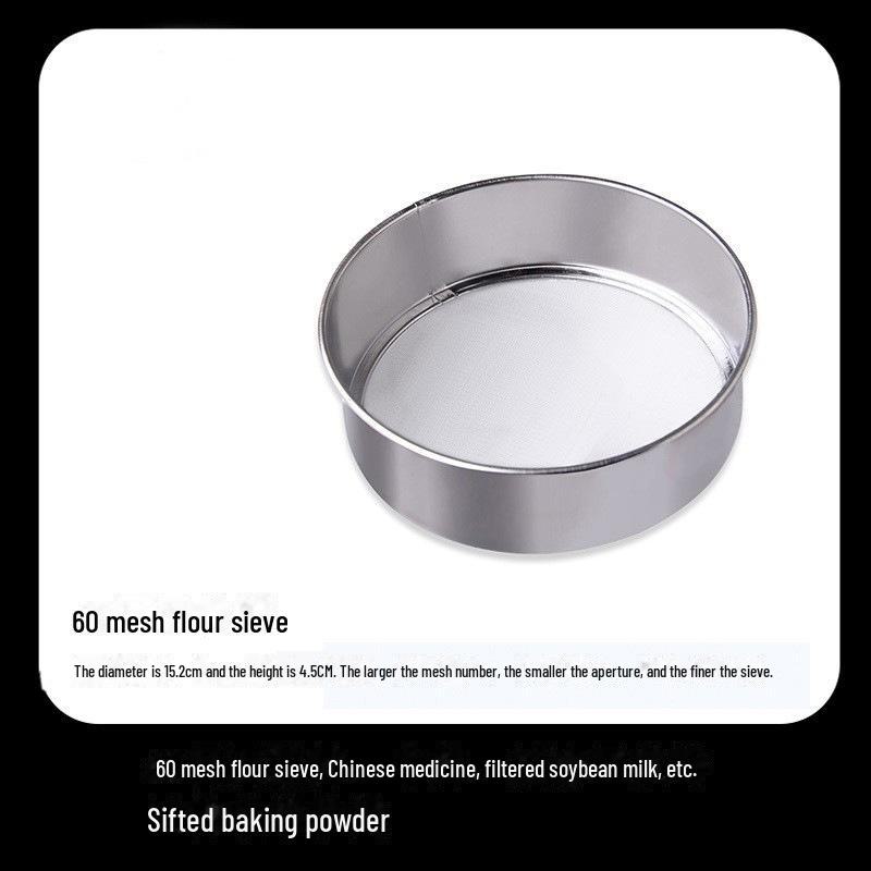 Сито для муки Love House 304 из нержавеющей стали — утолщенное круглое, варианты ячеек 40 и 60
