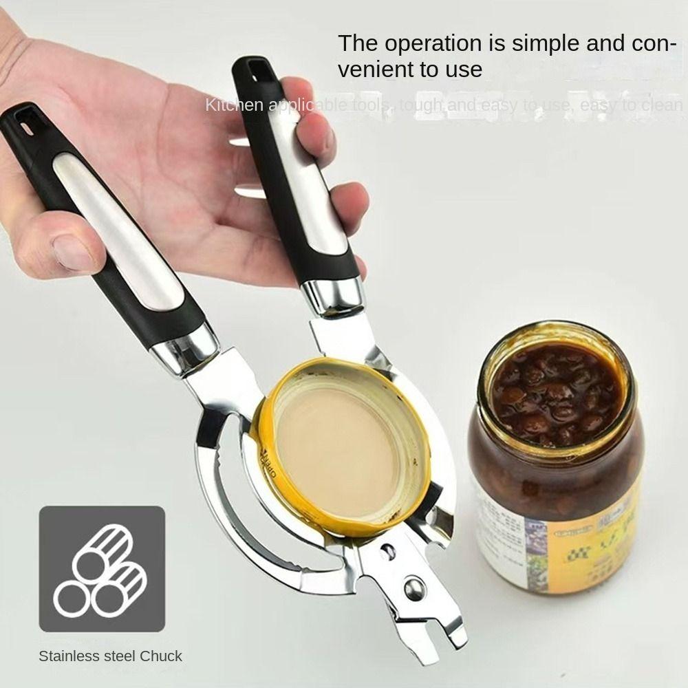 Adjustable Can Opener Manual Effortless Bottle Opening Tool Durable Jar Lid Gripper  Picnic