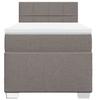 Maison Exclusive - Sommier à lattes de lit avec matelas Taupe 90x200 cm Tissu