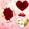 12Pcs Valentine's Day Artificial Rose  Faux Red Rose Napkin Holders Alloy Wedding  Romanti