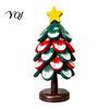 Housewarming Gift for Kitchen Christmas Tree Wooden Trivets, Durable Pine Wood Potholders with Storage Stand, Folding Potholder Heat Resistant