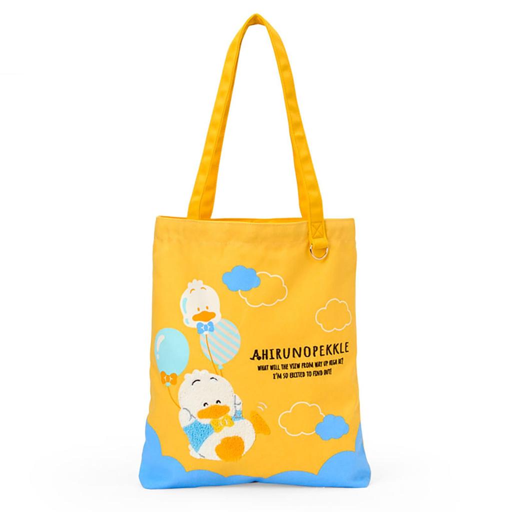 Sanrio Tote Bag (Dreaming Balloon) Pekkle the Duck Cotton and Steel, A4 Size, Ages 3 and Up, 008729