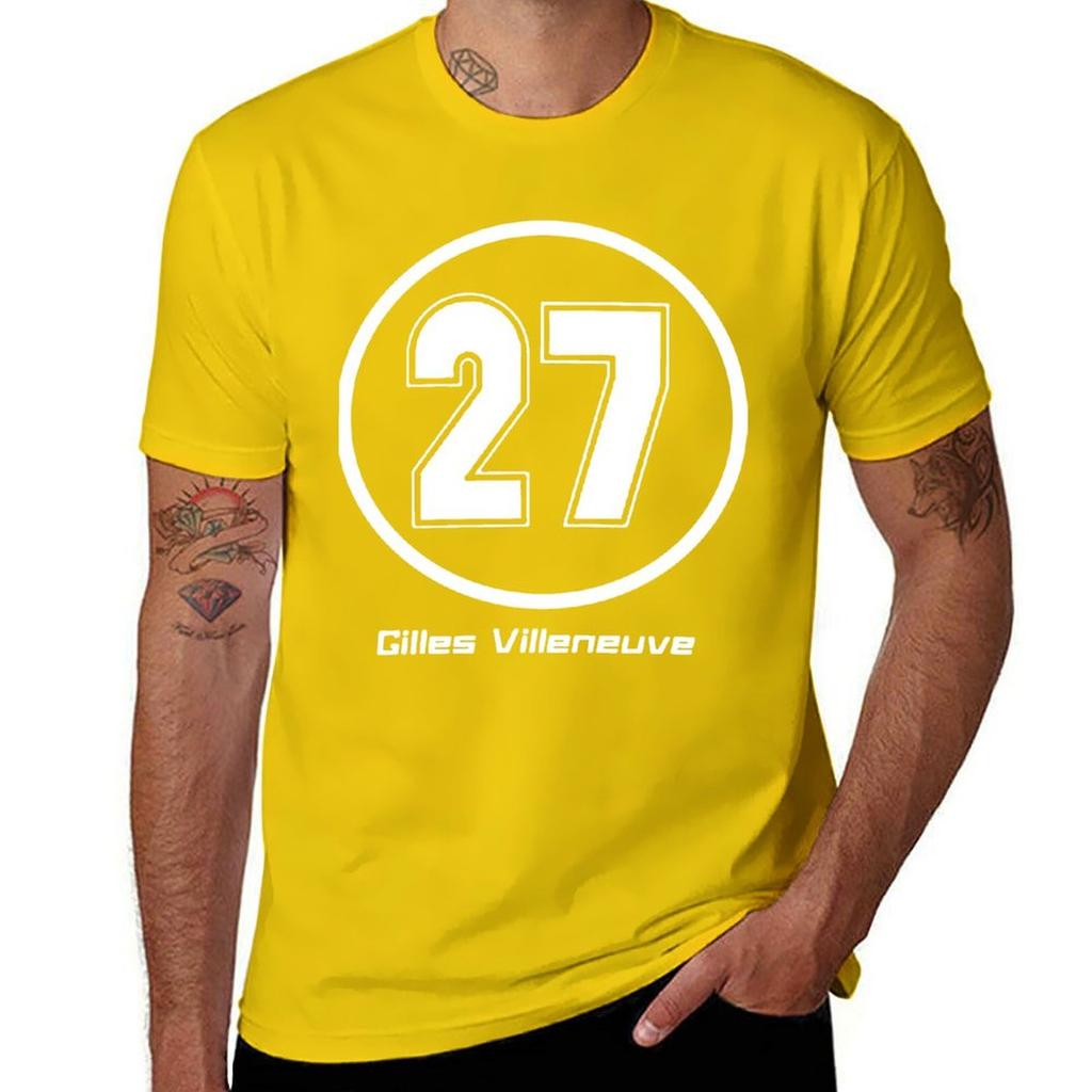 Gilles Villeneuve 27 Tshirt Tshirt Customs Design Your Own Tops Sweat Unisexs Cotton T Shirts