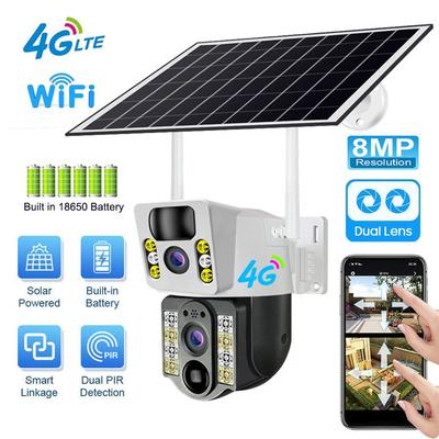 Новая солнечная камера 4G, наружная маломощная Wi-Fi Camara PIR, обнаружение гуманоидов, система видеонаблюдения, защита встроенной перезаряжаемой батареи