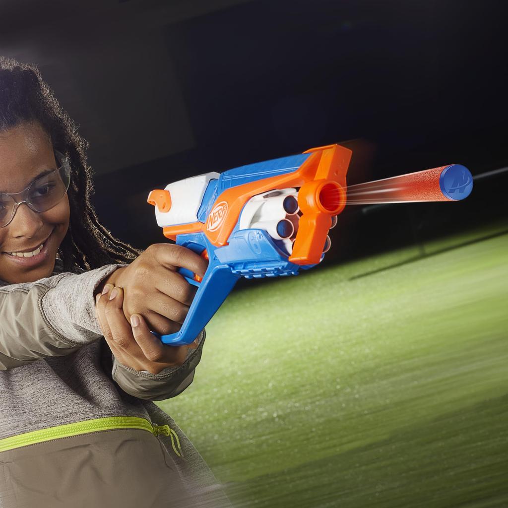 Nerf Agility Включает 12 патронов N1 для спортивной стрельбы в помещении и на открытом воздухе Рекомендовано для возраста 8 лет и Аутентичный продукт Бластер N-серии, N-серия, Игрушка, &