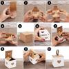 10 шт. Подарочная коробка для конфет, свадебные сувенирные коробки, экологически чистая винтажная подарочная коробка из крафт-бумаги в форме сердца 5,5x5,5 см