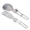 Portable Folding Titanium Spork Fork Outdoor Camping Cutlery Travel Tableware(Fork   Spoon)