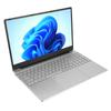 Ноутбук 15,6 дюйма для Win 11 1920x1080 2,4 ГГц 5 ГГц WiFi Разблокировка по отпечатку пальца HD Ноутбук Серебристый