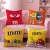 Модная Подушка-Чехол с Изображением Шоколадных Конфет M&M's 2-в-1 Двусторонняя Плюшевая Наволочка | Автомобиль/Диван/Кровать | Идеальный Подарок