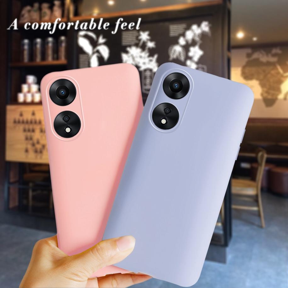 Чехол для OPPO A78 5G 2023 Простой однотонный силиконовый ТПУ мягкий чехол для OPPOA78 CPH2483 A58 OPPOA58 Чехол для телефона Ударопрочный Coque