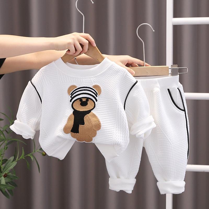 Children Long Sleeved Pullover and Trousers Two-piece Set Kids Clothing Set Top and Pants