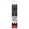 Felt-tip Pens - PIGMA - Calligrapher - Set of 3 - Permanent Ink - Black