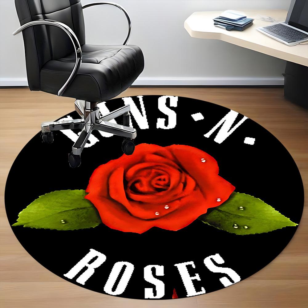 1pc Guns N RosesChair Carpet for Office, Non-slip, Soft and Durable Office Rug for Interior Decoration, Perfect for Office yy250925144