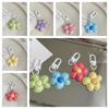 Mini Resin Floral Keyring Cute Bloom Pendant Fashion Flower Keychain Couple