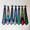 Светодиодный светящийся галстук с голосовым управлением, регулируемой длины, на батарейках, беспроводной, светящийся, праздничные принадлежности