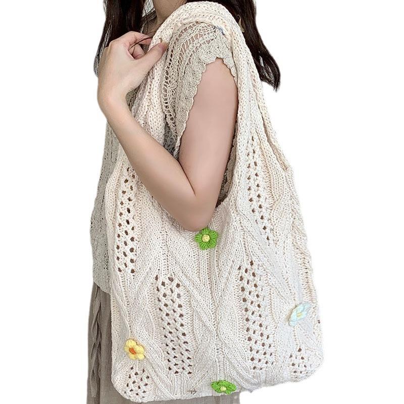 Вязаная сумка Тканая сумка Flower Niche All-in-one Bag Женская сумка через плечо Premium Sense