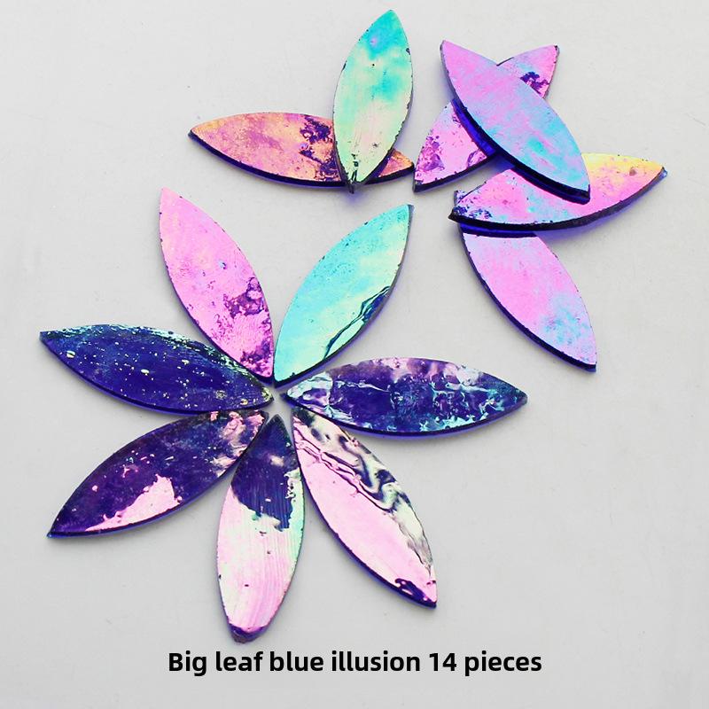 Смешанные цветные листовые слюдяные стеклянные мозаичные детали для украшения подсвечника своими руками