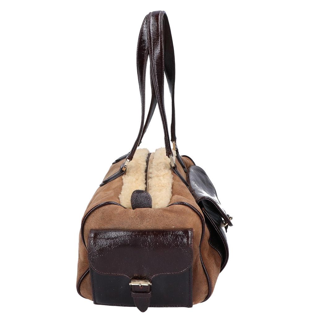 MORABITO Mouton leather Handbag BrownUsed