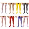 Men Nylon Over Knee Socks Thigh High Stockings Sport Long Socks