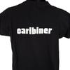 Vintage Caribiner 100% Cotton T-shirt Mens Tees Top Mens Size Medium Black Mountain Climbing Made In USA