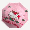 1pc Hello Kitty Christmas Automatic Open/Closed Umbrella, Portable Three-Fold Design with 8-Bone Iron Frame for Outdoor Use, Perfect Gift for Fans, Tr