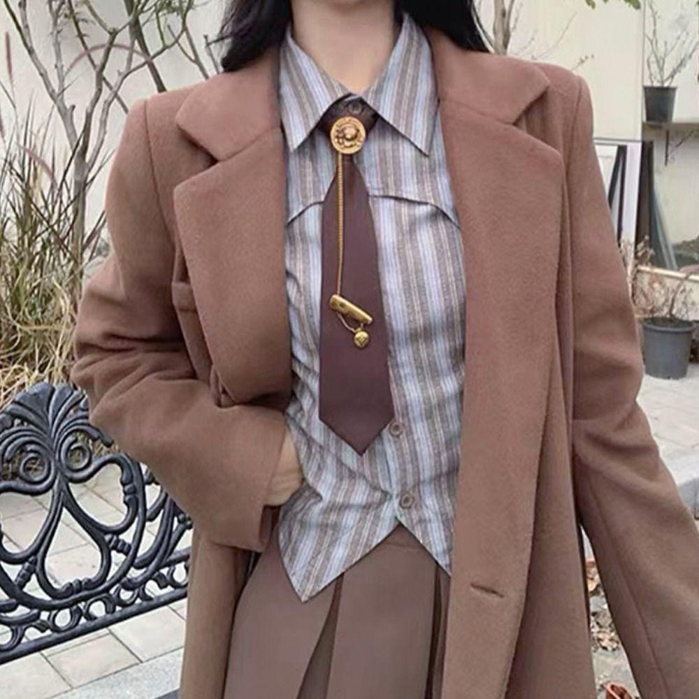 Japanese Chain Necktie Pre Tied Bowtie Neckwear Fashion JK Neck Tie for Men Women