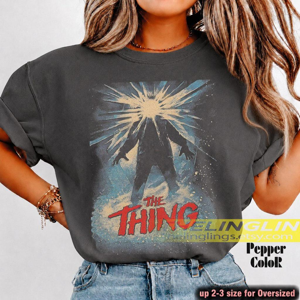 The Thing 1982 Movie Unisex Softstyle T-Shirt, Horror/Sci-fi Movie Tee, Classic Film, Vintage Movie Lover Gift, Halloween Costume Top RZ