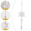 6 Pcs Simulated Snowflake Pendants Clear Acrylic Snowflake Ornaments Easy To Hang Faux Snowflake Decorations for Winter Wonderland Party Christmas