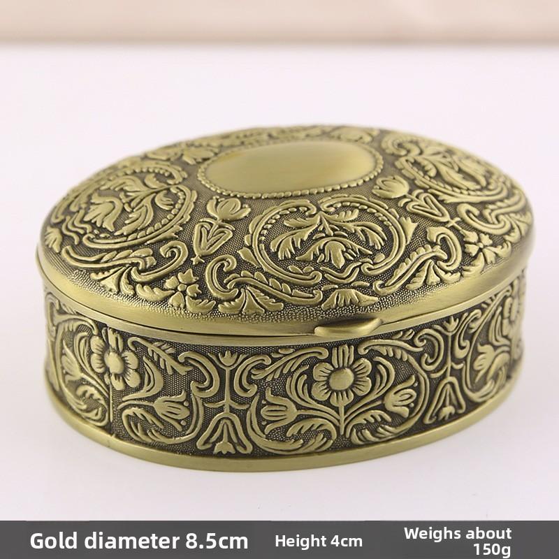 Vintage Style Small Jewelry Organizer With Floral Pattern For Bridal Gift And Travel Use