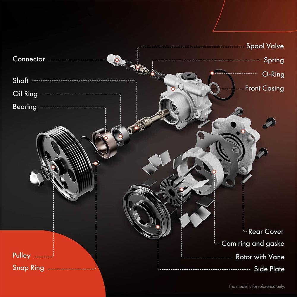 Насос гидроусилителя руля с шкивом для моделей Honda CR-V Acura 2006-2011 (215419 56110PZDA02)