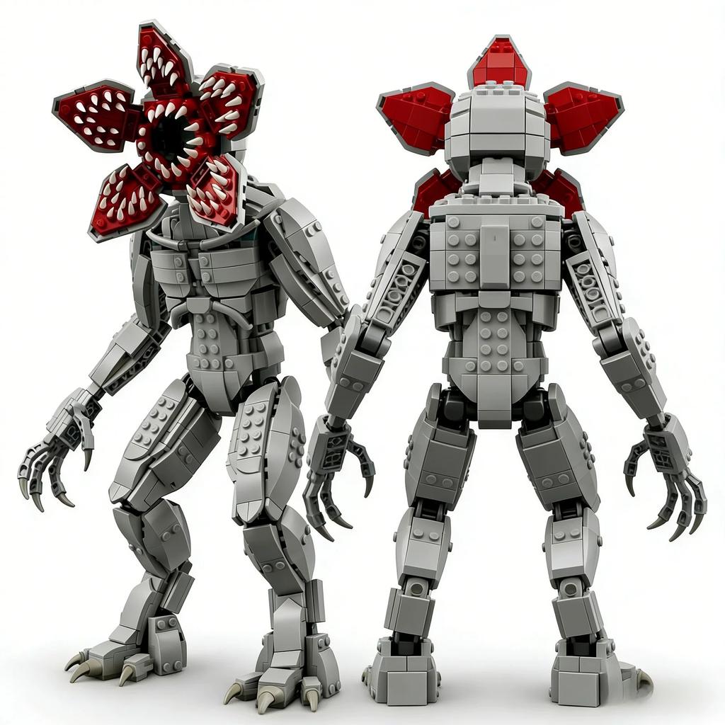 2026 New Series Demon Dog Demogorgon Carnivorous Plant Building Blocks Sci-Fi Thriller TV Play Monster Model Assembly Toys Gifts