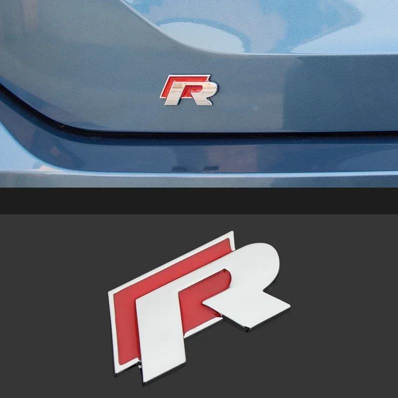 AABIP1 New 3D Metal Car Body Sticker Grill Emblem for Volkswagen VW R Rline Polo Passat B5 B6 B7 CC R32 Golf Jetta Tiguan Bora Scirocco