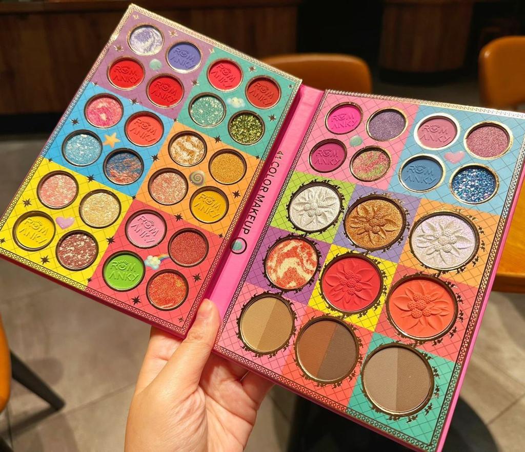 Палитра теней «три в одном», 41 цвет, многофункциональная палитра теней для сценических выступлений