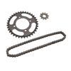 420 Chain Sprocket Set Steel 10T Front Motor Sprocket 36T Rear Chain Wheel Sprocket with 60 Link Drive Chain for DIY