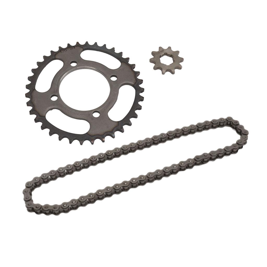 420 Chain Sprocket Set Steel 10T Front Motor Sprocket 36T Rear Chain Wheel Sprocket with 60 Link Drive Chain for DIY