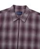 THISISNEVERTHAT Nep Check Zip Shirt Burgundy