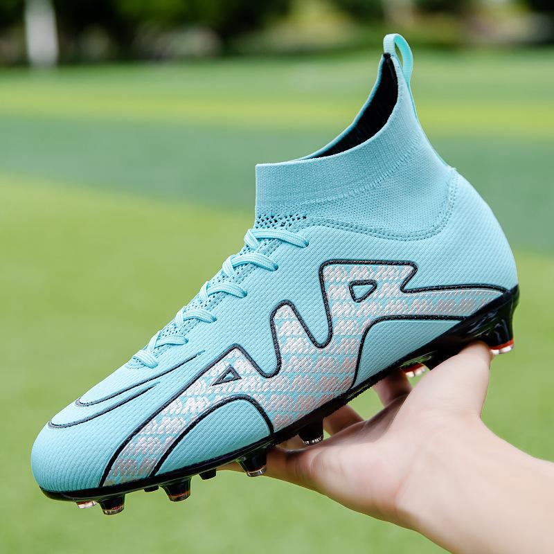 Mandarin Duck Football Shoes Men's and Women's Broken Nails Long and Short Nails Ag Primary and Secondary School Students Children's High-top Trainin