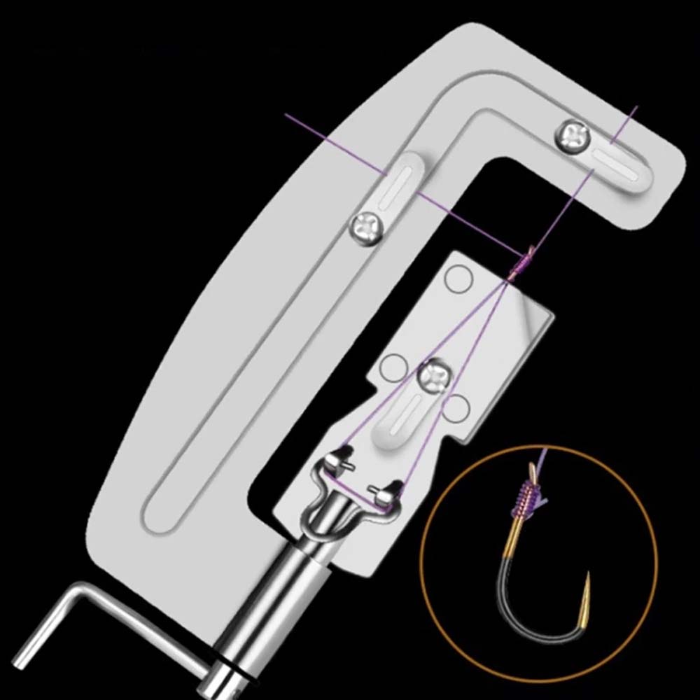 Fishing Accessories Fish Hook Line Knotter Line Tying Automatic Fishing Hooks Line Tier Machine