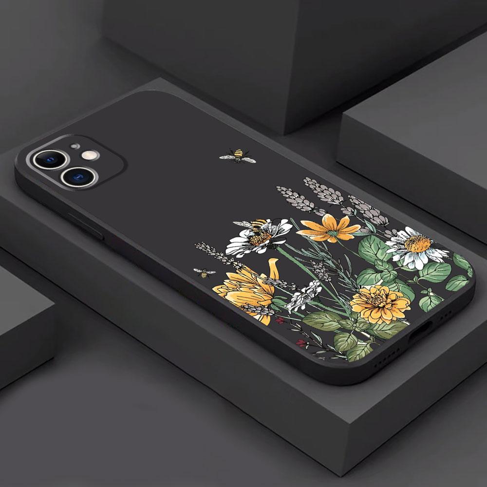 Чехол-органайзер 'Цветок бабочки' для Google Pixel 7 Pro 7a 8 Pro 6a 6 Pro Черный Мягкий чехол