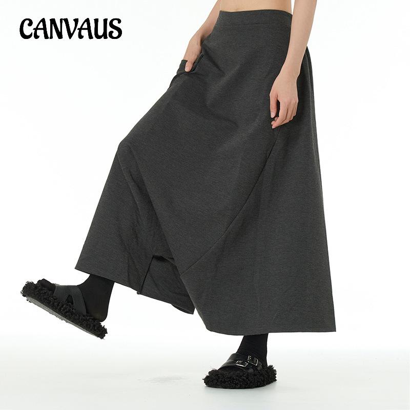 Осенне-зимние брюки в стиле хип-хоп с промежностью, индивидуальные женские брюки больших размеров, свободные оригинальные повседневные широкие брюки