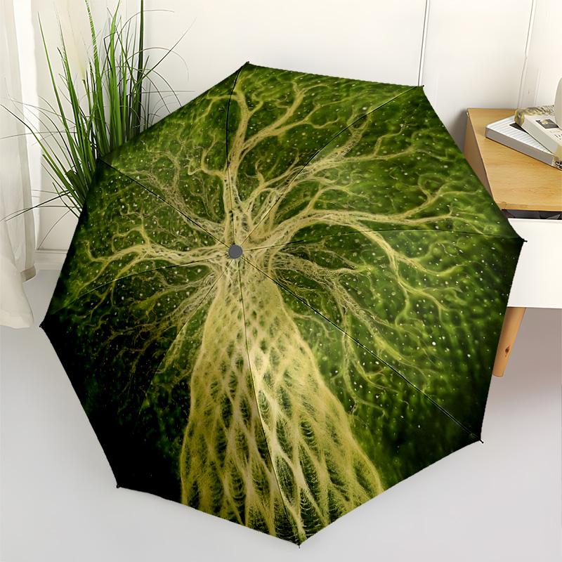 Tree Life Mandala Automatic Umbrella with 8-Rib Compact Design Travel Essential Fashion Lovers Gift for Festivals
