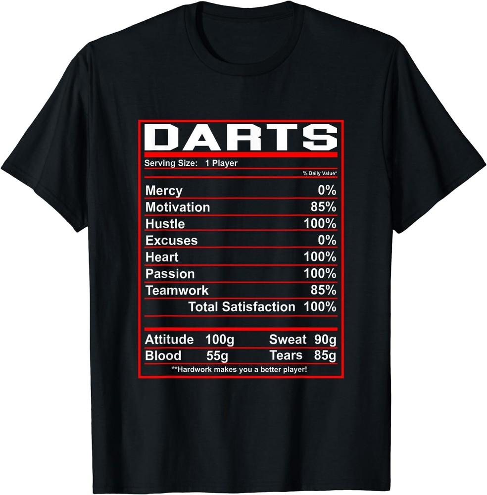 Funny Darts Nutrition Facts Dart Player, Premium Gift Idea T-Shirt