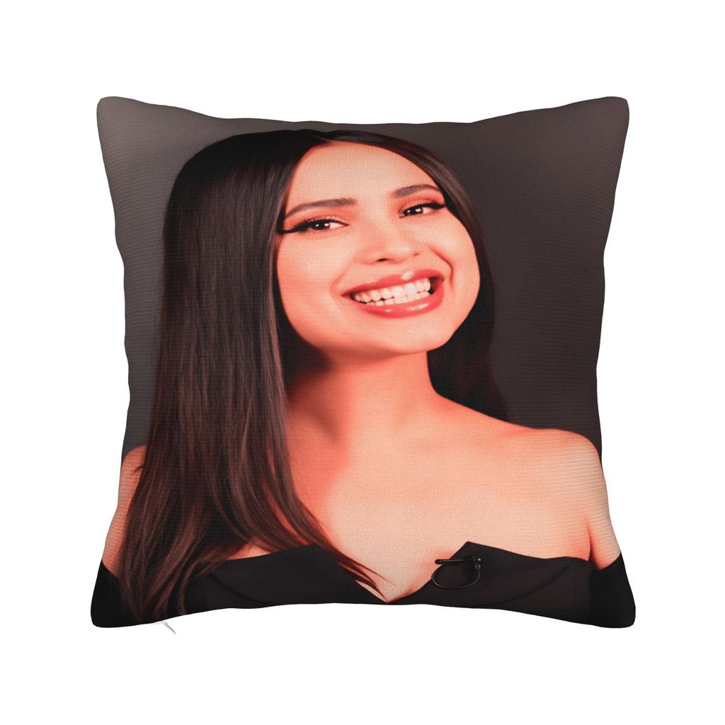 Actor S-Sofia C-Carson Pillow Cover Novelty Pillow Case For Living Room Chair Soft Cushion Cover Birthday Present