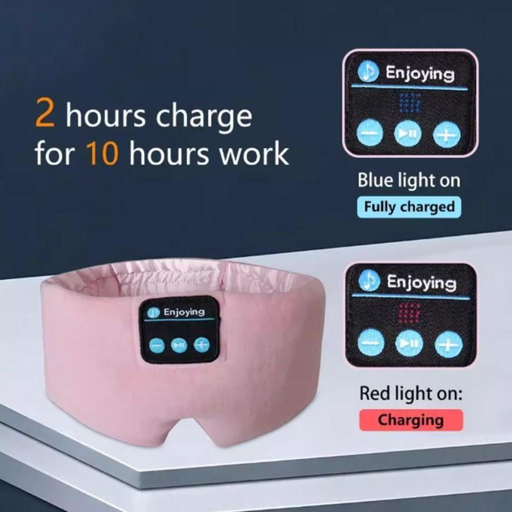 Adjustable Sleep Eye Mask Soft Wireless Headphones Wireless Sleep Mask  Side Sleeper